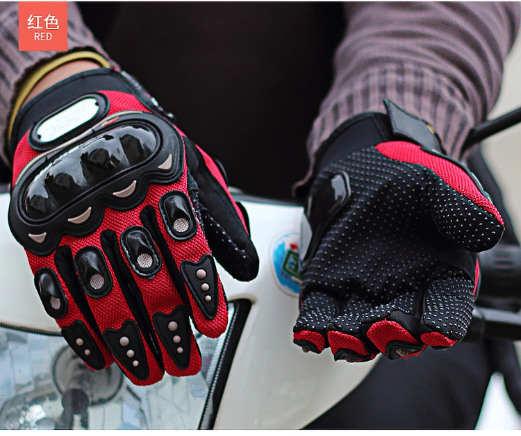 Professional Custom Protective Black PRO Biker Gloves High Quality Leather Motorcycle Gloves for Sale