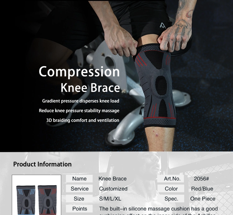 2056#Breathable Nylon Knee Pads/Knee Support/Knee Brace Elastic Sleeve Protection Acupressure Adjust for Basketball