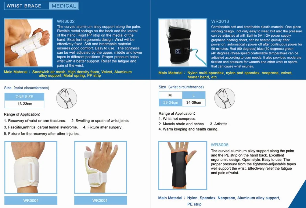 Graphene Neoprene Medical Orthopedic Wrist Support