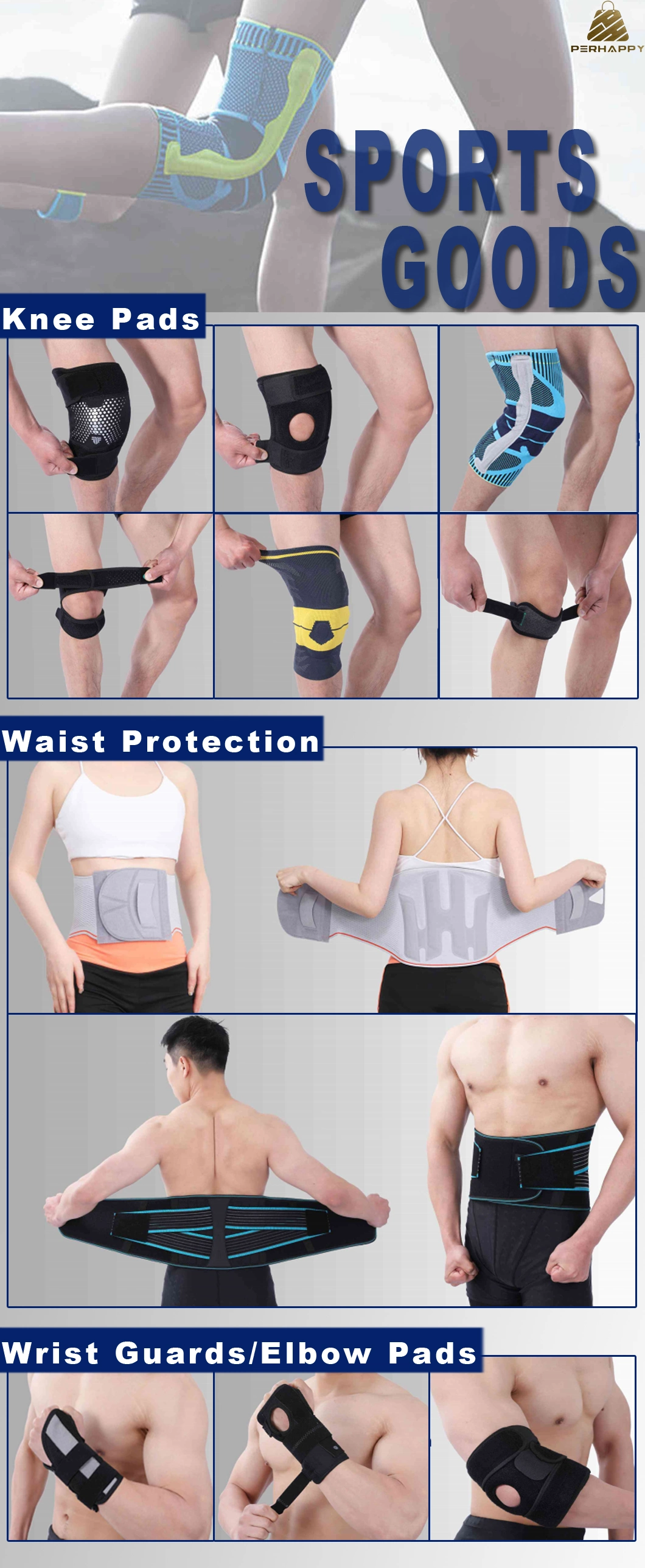 Hot Sale Security and Protection Knee Elbow Wrist Support Brace Pad