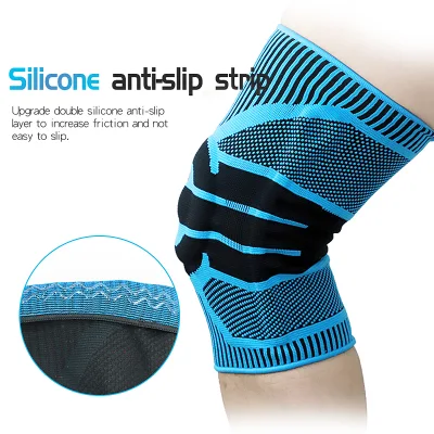 2098# Hot Sale High Elastic Compression Knee Sleeves Upgrade Anti-Slip Silicone Knee Pad