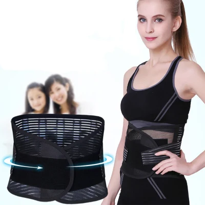 Wholesale Breathable Sports Lumbar Brace Adjustable Steel Plate Fixed Waist Support