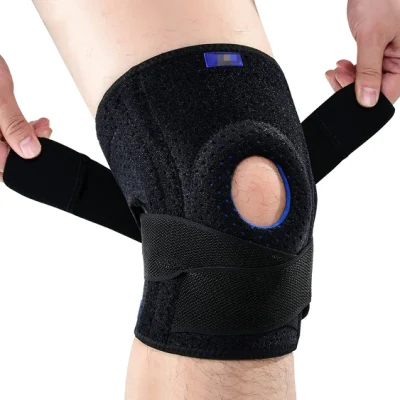 Hot Sale Black Brace Wrap Neoprene Strap Band Knee Support