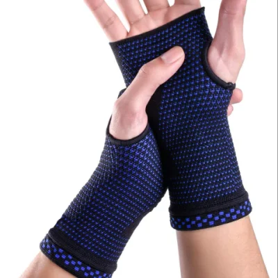 Blue Black Compression Wrist Hand Palm Support Brace Sleeve for Sport Protection Carpal Tunnel Pain Relief with CE ISO