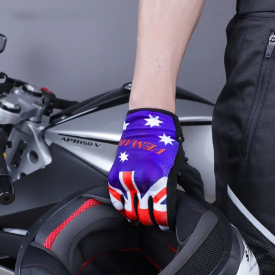 Wholesale Breathable Mountain Bike Racing Gloves Outdoor Sports Sublimation Motocross Gloves Touch Screen Biker Gloves Motorcycle