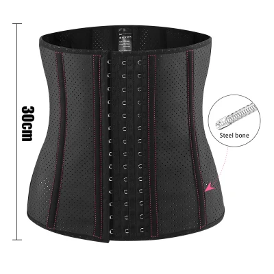 S-Shaper 25 Steel Bone Waist Trainer Compression Elastic Adjustable Weight Loss Belly Band Rubber Women Sweat Shaping Latex