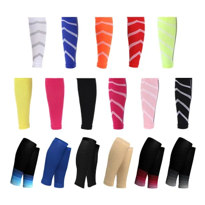 Custom Made Logo Leg Knee Protector Calf Leg Compression Sleeves Sports Wear Men Compression Football Leg Sleeves