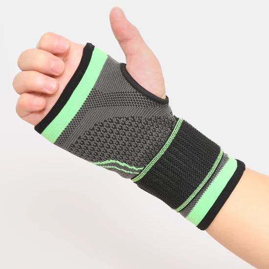 Weight Lifting Anti-Sprain Adjustable Elastic Wrist Sleeve with Bandage for Weightlifting Powerlifting Breathable